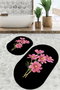 Mijölnir Juego de alfombras de baño Sitivo Djt - Negro, rosa y verde, 2 piezas